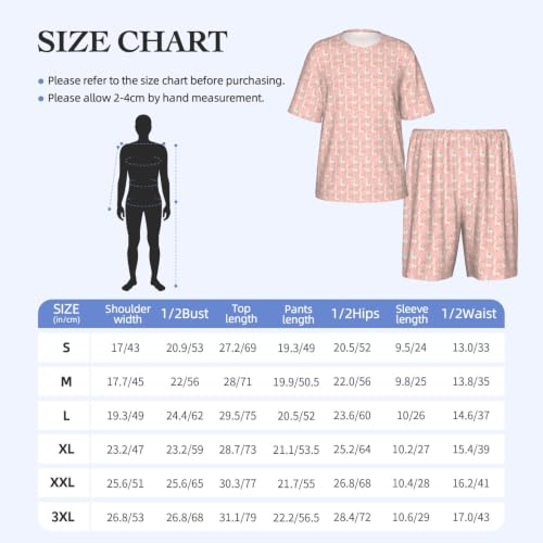 Pyjama extensible hommes imprimé cactus doux pour vêtement de nuit