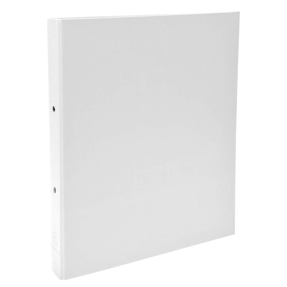 Exacompta 54378E 20er Pack Ringbücher 2 Ringe Füllhöhe 30mm, Rücken 40mm, für DIN A4 Kunststoffbezug aussen Papierbezug innen, weiß