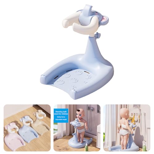 Support de bain bébé debout éléphant réglable avec base antidérapante - 2