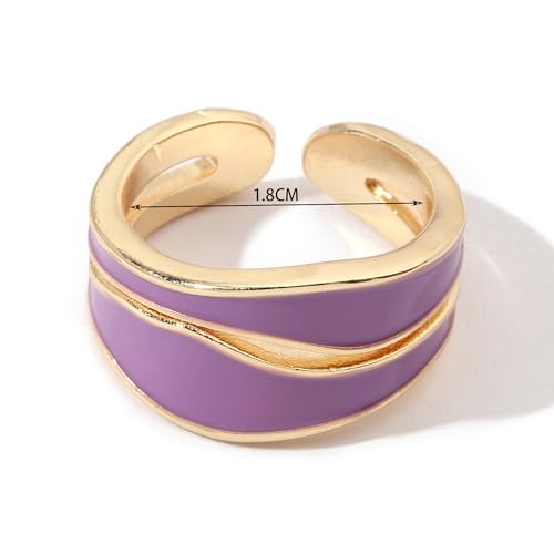 Image of SALTY Anti Tarnish Set of 8 Stack Finger Ring for Women | Adjustable Fancy Jewellery Design | Fashion Accessories for Girls | Minimal Jewelry | Ideal for Gifting | Gift for Diwali, Christmas, Marriage, Birthday