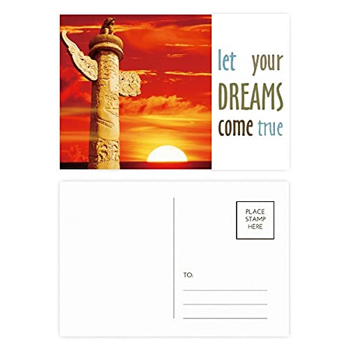 Cartes postales soleil rouge lot de 20 rigides qui ne cornent pas