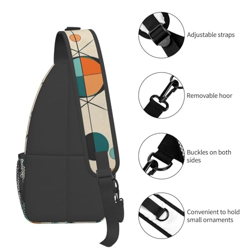 Mochila tipo Sling Negra para Senderismo y Uso Diario miniatura 4