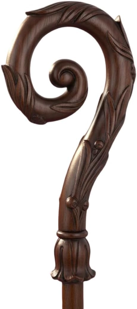 Wooden Crozier Bishop Staff Crosier Quality Craftsmanship, 72" High Christmas X9