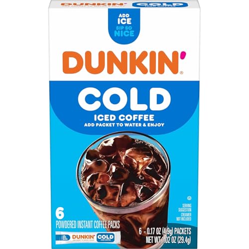 Dunkin' Cold Coffee Packet, 1.02 oz., 6/Box (8133401632)
