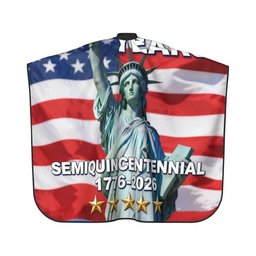 Extra Long Barber Styling Cape, 250th Anniversary 1776-2026 Patriotic Freedom Art Haircut Hairdressing Cloth Apron Hair Cutting Cloak for Hair Cutting