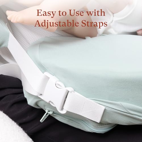 Image of Nursing Pillow Cover 2-Pack, Fits Wrap-Around U-Shaped Nursing Support Pillows (22 x 16 x 5 in), Soft & Breathable, Easy On /Off - Covers Only