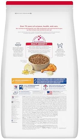 Hill's Science Diet Adult 7+ Small Bites Chicken Meal, Barley & Rice Recipe Dry Dog Food, 14.9 kg Bag