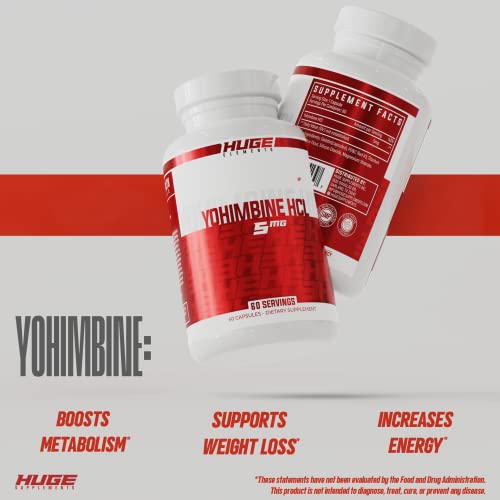 huge supplements yohimbine hcl body recomposition advanced energy amp performance formula 5mg per serving 60 capsules