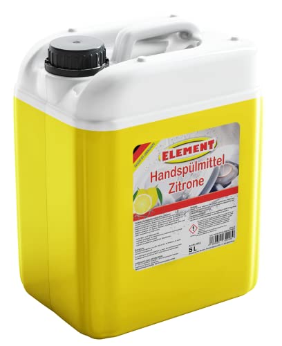 Detergente para lavavajillas, detergente a mano, limón, bidón de 5 litros, con alto poder disolvente de grasa, limpiador de platos,