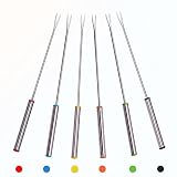 SPX Stainless Steel Fondue Forks,Chocolate Dipping Fork with Heat Resistant Handle,for Colors 6P FF-