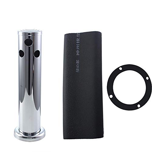 Densive Beer Tower 3″ Stainless Steel Adjustable Draft Beer Kegerator Tower Beer Dispenser Tool(03)