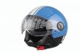 Interno removibile e lavabile Casco Demi-Jet Modello 701, Blu, 61