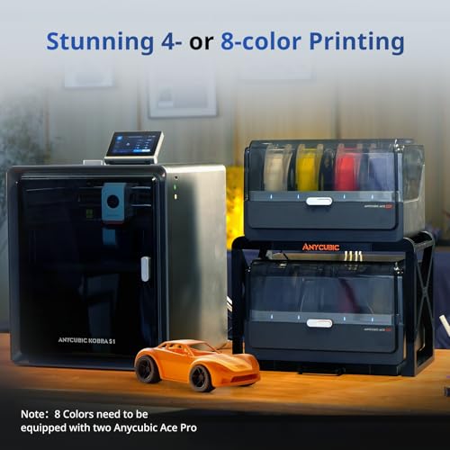 Anycubic Kobra S1 Combo Multi-Color 3D Printer with Active Filament Drying, 600mm/s High Speed CoreXY 3D Printer, Fully Enclosed & Auto Leveling, 4-Color Printing Bulit-in, Smart APP Control by ANYCUBIC - Image 2