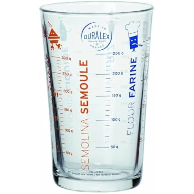 Duralex - 5004AM12 - Precisio Transparent Glass Measuring Jug - 9 cm,9 x 9 x 15 cm