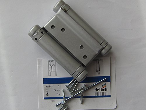 Paumelle acier pour portes va-et-vient HETTICH, L.75 x l.30 mm
