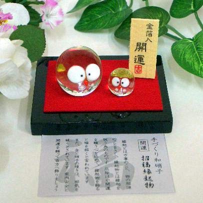 純金製 触れる置物 親子ふくろう