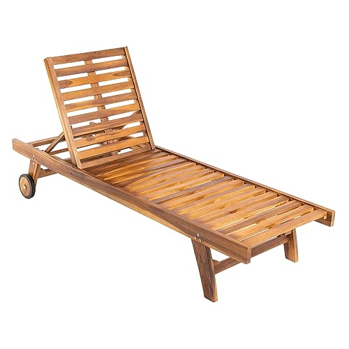 Tumbona para jardín con Ruedas Reclinable