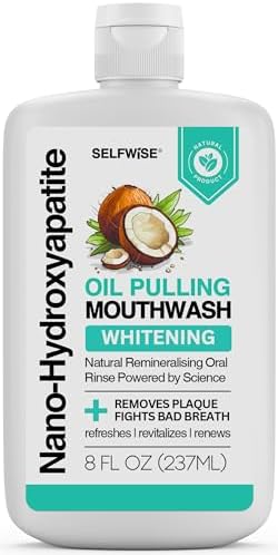 Nano-Hydroxyapatite Oil Pulling Whitening Mouthwash for Teeth and...