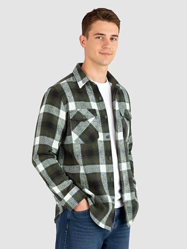 Image of Beyoung Recycled Checked Flannel Shirt for Men | Premium Cotton Flannel | Classic Pointed Collar