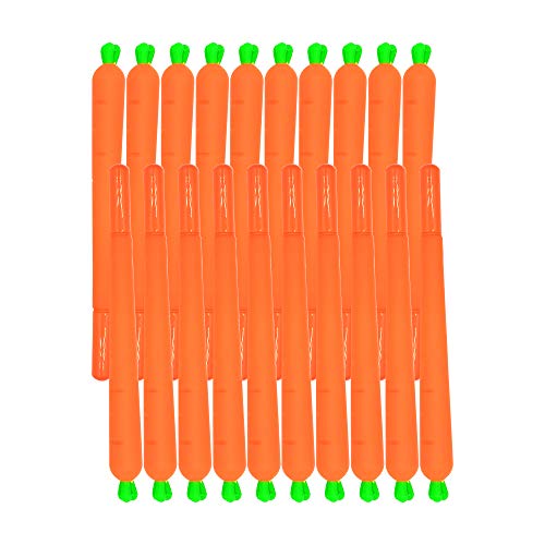 Funny live Flexible Silicone Carrot Gel Pen, Smoothly Writing Imitating Vegetable Fun Pens for Office School Supplies, 0.5mm Black Ink (20 Pieces)