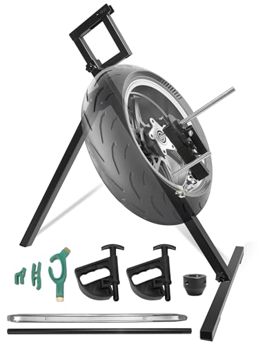 Krysolad Street Bike Motorcycle Tire Changer Kit Portable Tire Changer with Duck Head 12-21 Tire Change Fit for Street Cruiser Touring Adventure Bikes