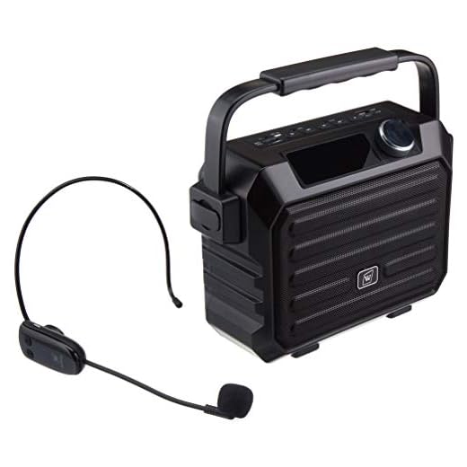 Portable Mini Bluetooth PA System with Wireless Headset Microphone 30W Personal Pa Speaker Rechargeable Voice Amplifier Supports Earphone/FM Radio/AUX-in Mode/USB Input/TF Card