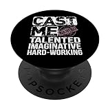 Cast Me Wanted Acteur de Théâtre Drôle PopSockets Support et Grip pour Smartphones et Tablettes