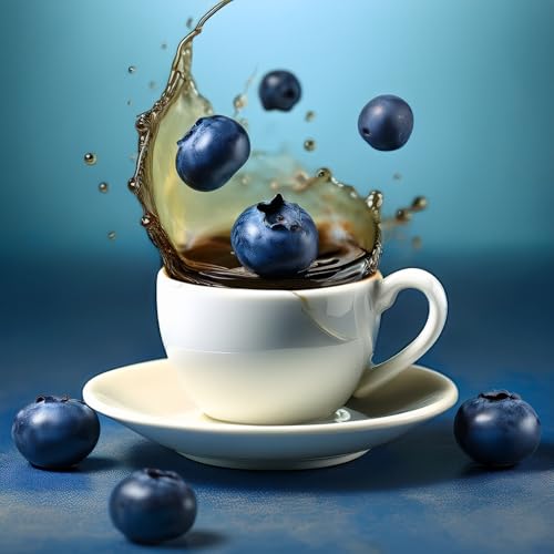 Image of Fresh Roasted Coffee, Blueberry Crisp Flavored Drip Ground Coffee, Medium Roast, Kosher, 5 lb (80 oz)