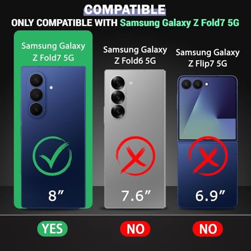 Image of TheGiftKart Crystal Clear Back Cover Case for Samsung Galaxy Z Fold 7 5G | Shock Proof 360 Protection | Hard Clear Back Cover Case for Samsung Galaxy Z Fold 7 5G (PC & TPU, Transparent Bumper)