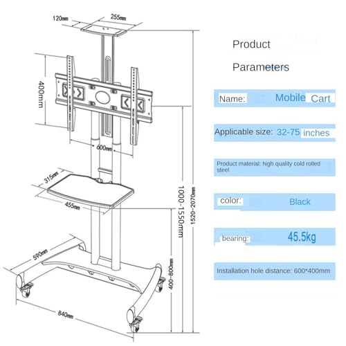 Soporte de Piso Ajustable para TV de 32-75 pulgadas miniatura 2