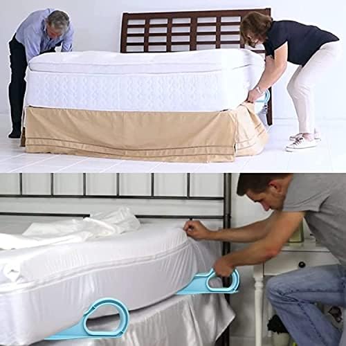 COLEESON 2Pcs Mattress Lifter, Mattress Elevator, Ergonomic Mattress Wedge Elevator, Bed Making & Mattress Lifting Handy Tool Alleviate Back Pain