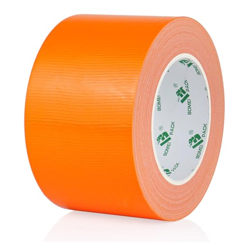 Image of BOMEI PACK 3 Inch Orange Duct Tape Waterproof,Heavy Duty,3 Inch x 35 Yards,9 Mil Industrial Grade Yellow Duct,No Residue,Strong,Flexible and All Weather,Professional for Indoor & Outdoor Use
