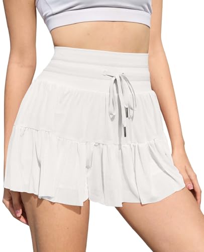 CheChury Gonna da Tennis da Donna Gonna Tulle Gonna Sportiva con Tasche Gonna da Golf a Pieghe Vita Alta Atletica Skort Donna 2 in 1 Sportivi Gonna da Corsa con Pantaloncino per Ciclismo Escursionismo