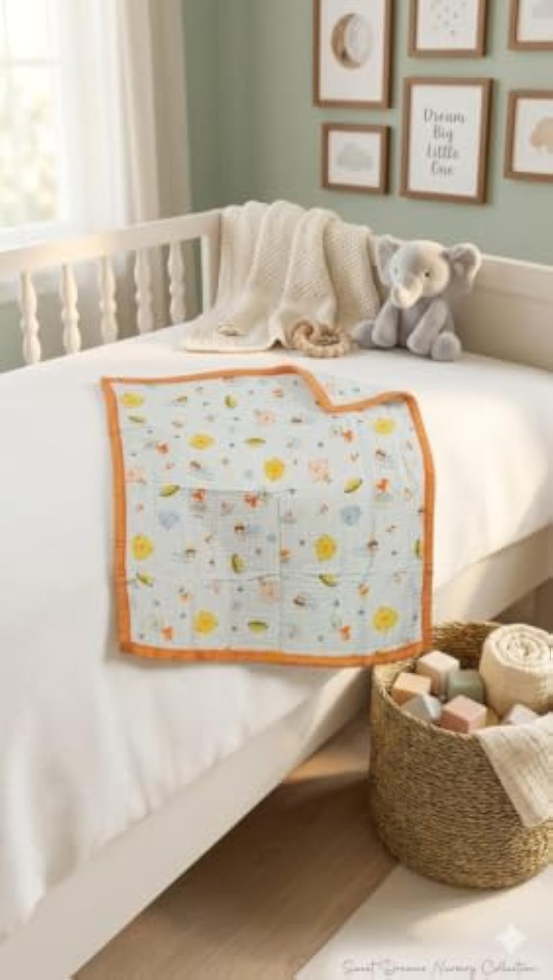 Baby Muslin Swaddle Blanket for Newborn, Soft Breathable Cotton