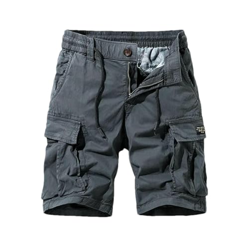 Short outils coton doux homme avec boutons pantalon court ajustable
