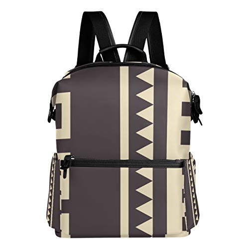 MONTOJ Noble: Mochila de Viaje de Piel  diseño geométrico