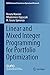 Linear and Mixed Integer Programming for Portfolio Optimization (EURO Advanced Tutorials on Operational Research)