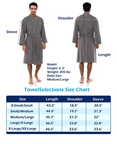 image for TowelSelections Mens Robe, Cotton Terry Cloth Bathrobe, Soft Bath Robe