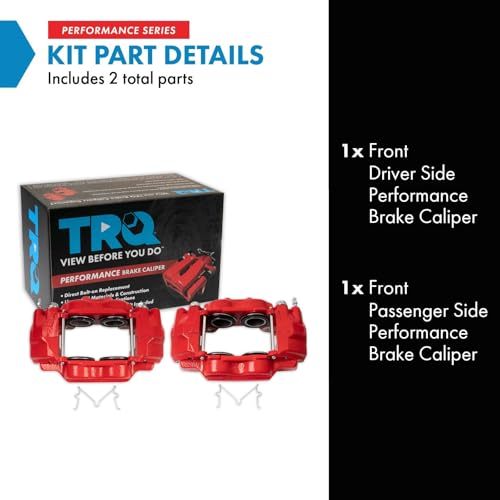 Image of TRQ Performance Front Left and Right Brake Caliper Set Compatible with 00-06 Toyota Tundra with Caliper Casting #13WL 03-05 4Runner with Caliper Casting #13WL 03-07 Sequoia with Caliper Casting #13WL
