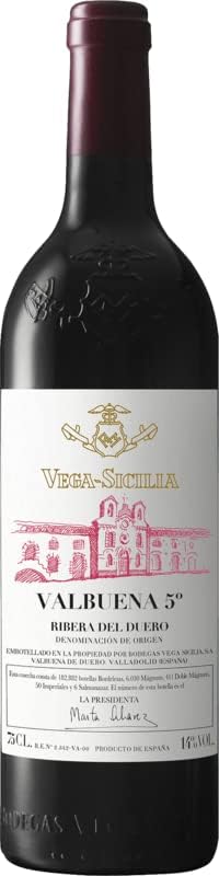 Valbuena 5º - Vega Sicilia - Envío 24H - Vino Regalo - Cosecha Privada (1 x Botella Regalo, Valbuena 5º) 1 x Botella Regalo Valbuena 5º