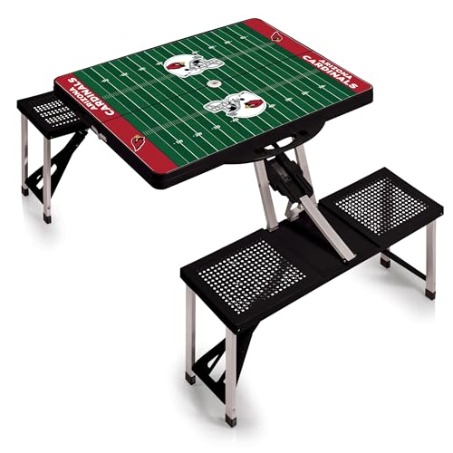 Image of PICNIC TIME NFL Picnic Table Portable Folding Table with Seats and Umbrella