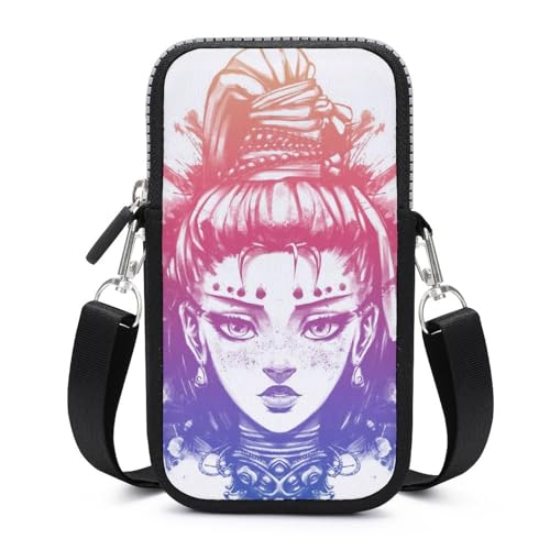 Portefeuille pochette téléphone portable femme papillon avec bandoulière pratique