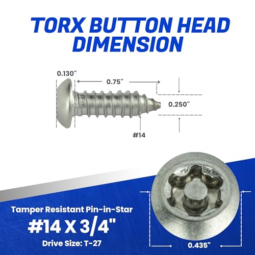 Fastenere BUTTONSECURITYSMS14034-10 Torx Security Sheet Metal Screws thumb #1