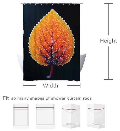 Rideau de douche lavable en polyester imperméable pour douche