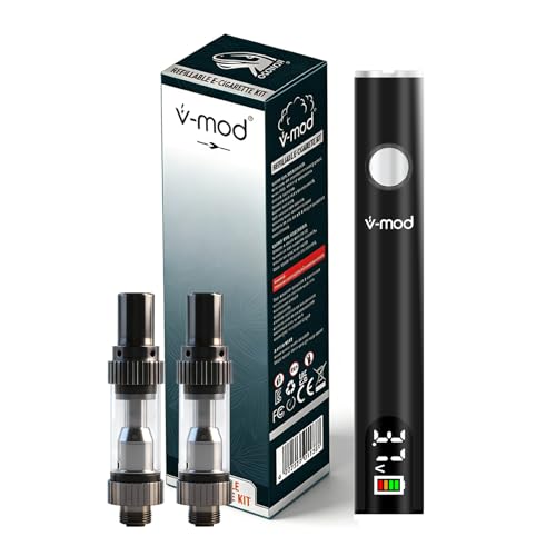 Kit Cigarette Électronique 510 - Batterie 400mAh Voltage Réglable & 2 Cartouches Rechargeables -...