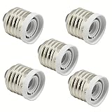(5-pack) ABI Light Bulb Socket Reducer Stadard US Medium Base E26 to Candelabra E12 Adapter