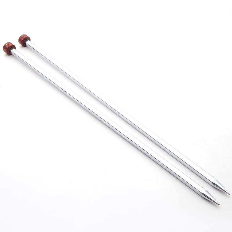 KnitPro Nova Cubics, Single-Ended Knitting Pins, 25cm x 2.25mm, Silver - Image 2