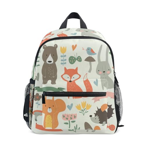 Kids Backpack Cute Fox Bear Todder Backpack Lightweight Preschool Kindergarten Book Bag Practical and Durable Daycare Bag for Travel,Toys