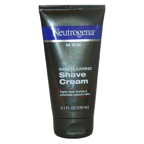 Neutrogena Men Skin Clearing Shave Cream, Oil-Free Shaving Cream to Help Prevent Razor Bumps & Ingrown Hairs, 5.1 fl. oz