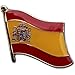 Backwoods Barnaby Spain Flag Lapel Pin/Espana Travel Pin with Gold Clasp by (0.75" x 0.75") (Spain)